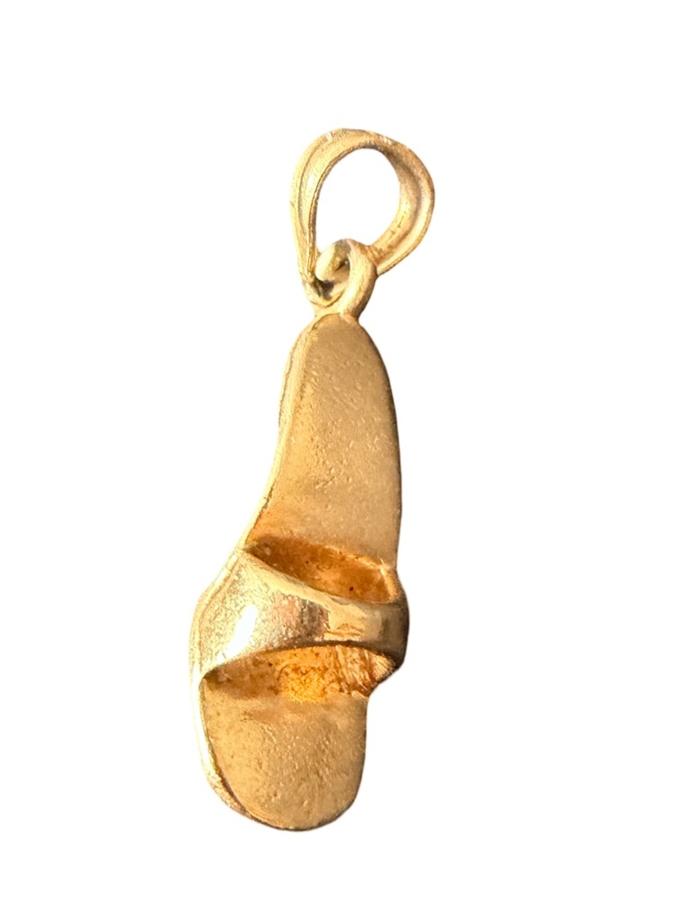 Solid 14kt Gold vintage Sandal Charm Pendant